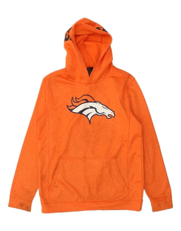 men's thick pullover hoodies -NFL TEAM APPAREL Boys Graphic Hoodie Jumper 15-16 Years XL Orange