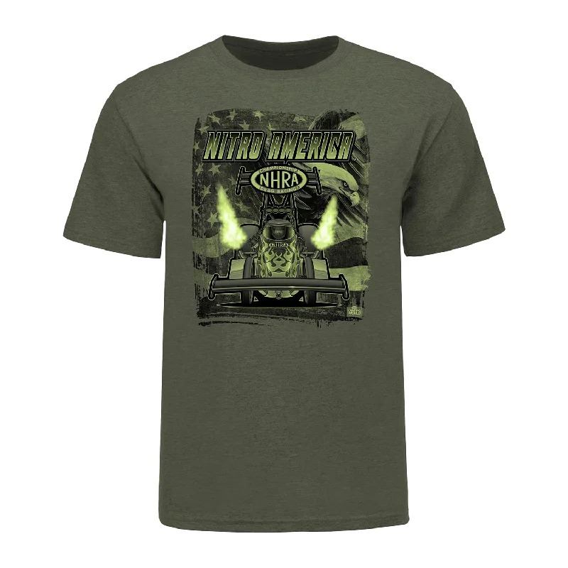 men's summer casual t-shirts -NHRA Americana Military T-Shirt