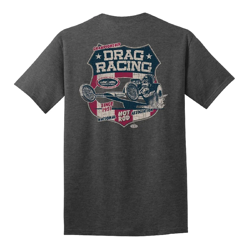 men's cool print t-shirts -Retro NHRA Americana T-Shirt