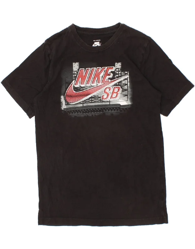 men's oversized graphic t-shirts -NIKE Boys Graphic T-Shirt Top 13-14 Years XL Black