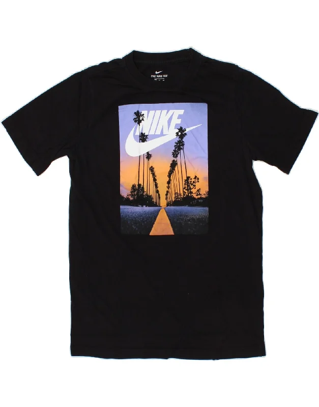 classic t-shirts for men -NIKE Boys Graphic T-Shirt Top 13-14 Years XL Black Cotton