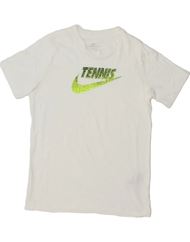 men's high-performance t-shirts -NIKE Boys Tennis Graphic T-Shirt Top 13-14 Years XL  White Cotton