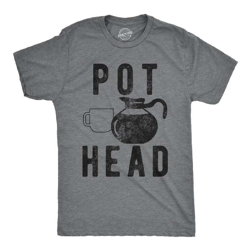 men's cool print t-shirts -Pot Head Men's T Shirt