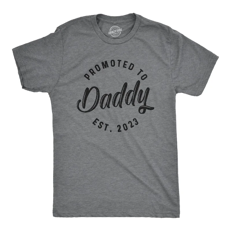 classic t-shirts for men -Promoted To Daddy Est. 20XX Men's T Shirt