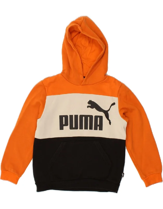 trendy hoodies for men -PUMA Boys Graphic Hoodie Jumper 7-8 Years  Multicoloured Colourblock