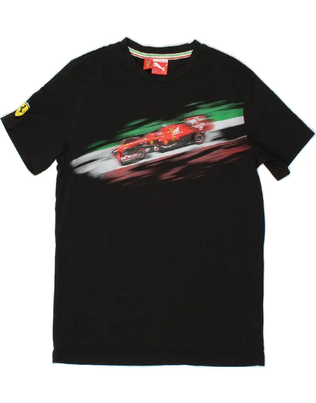 men's printed tees for casual wear -PUMA Boys Graphic T-Shirt Top 15-16 Years Black