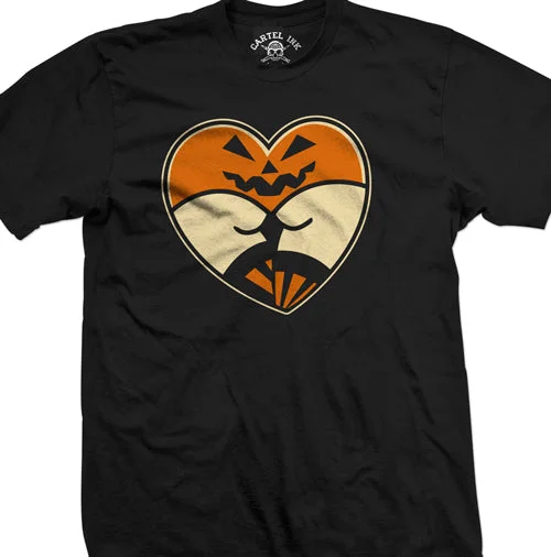 men's colorful graphic t-shirts -Pumpkin Tattoo Heart Butt  Men's T-Shirt