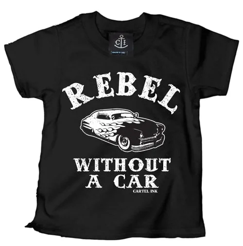 men's short sleeve fashion t-shirts -Rebel Without A Car Kid's T-Shirt