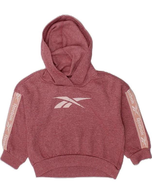 stylish men's sweatshirts -REEBOK Baby Girls Graphic Hoodie Jumper 12-18 Months Pink