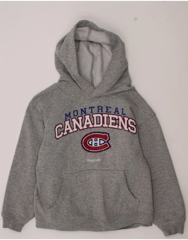 men's classic hoodies -REEBOK Boys Montreal Canadiens Graphic Hoodie Jumper 7-8 Years Small  Grey