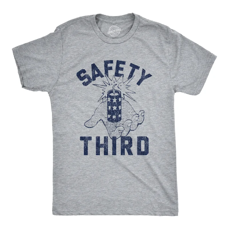 men's graphic t-shirts -Safety Third Men's T Shirt