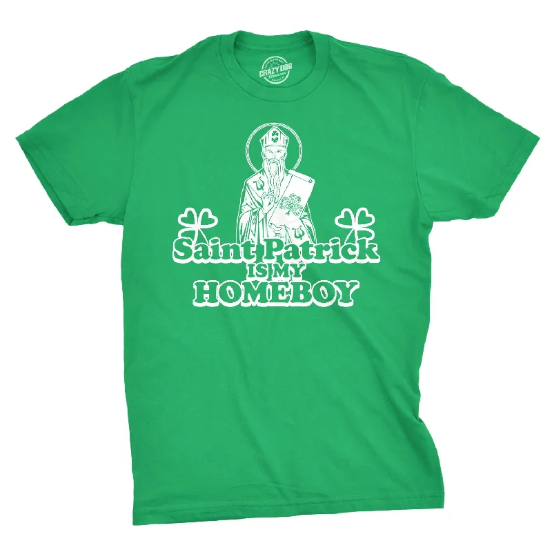 men's vintage graphic t-shirts -St. Patrick Is My Homeboy Men's T Shirt