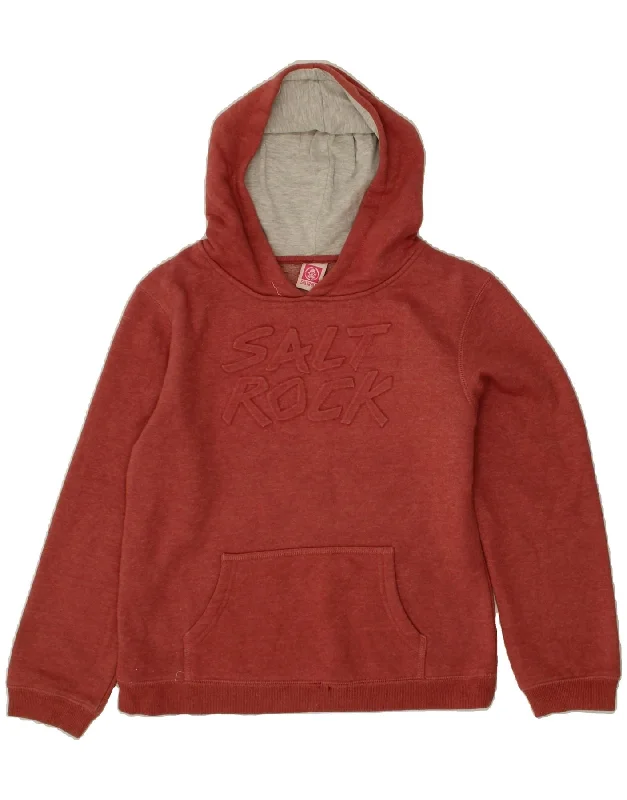 stylish hoodies for men -SALTROCK Girls Graphic Hoodie Jumper 12-13 Years Red Cotton