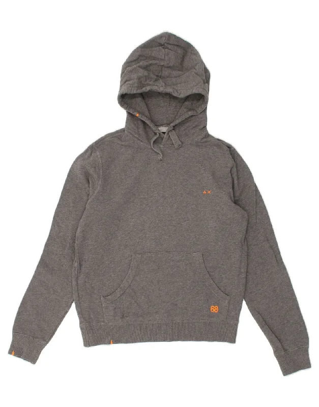 men's graphic hoodies -SUN68 Boys Hoodie Jumper 13-14 Years Grey Cotton