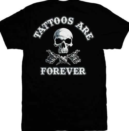 men's designer t-shirts -Tattoos Are Forever Mens T-Shirt