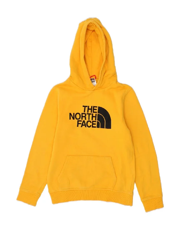 men's hoodie for gym -THE NORTH FACE Boys Graphic Hoodie Jumper 10-11 Years Large  Yellow Cotton