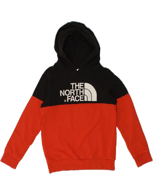 men's hoodie for gym -THE NORTH FACE Boys Graphic Hoodie Jumper 12-13 Years Large Red