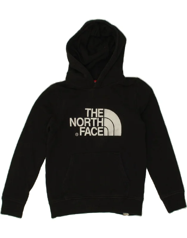 men's plain hoodies -THE NORTH FACE Boys Graphic Hoodie Jumper 9-10 Years Medium  Black Cotton