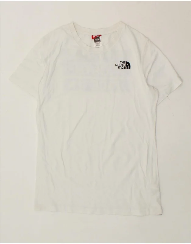 men's printed graphic t-shirts -THE NORTH FACE Boys Graphic T-Shirt Top 13-14 Years XL White Cotton