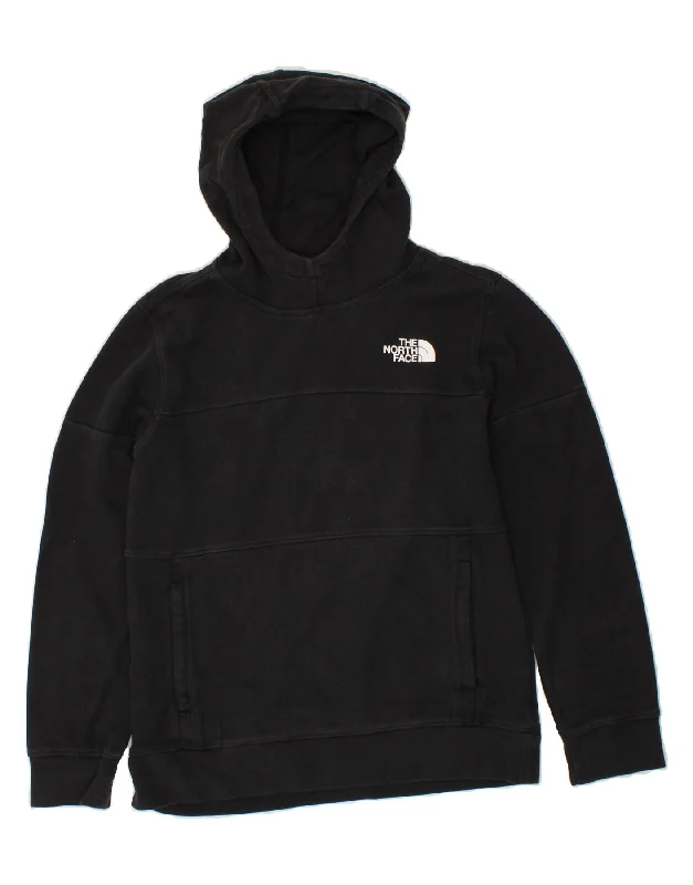 men's athletic fit hoodies -THE NORTH FACE Boys Hoodie Jumper 11-12 Years Large Black Cotton