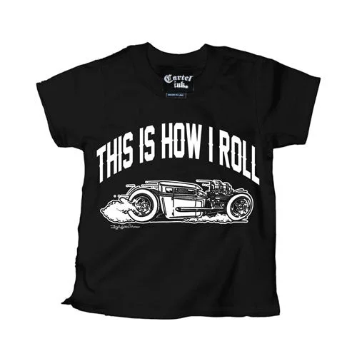 men's athletic fit graphic t-shirts -This Is How I Roll Rat Rod Kid's T-Shirt