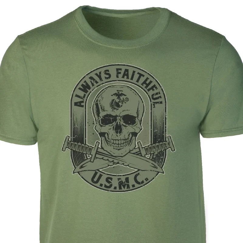 men's cotton t-shirts -USMC Always Faithful T-shirt