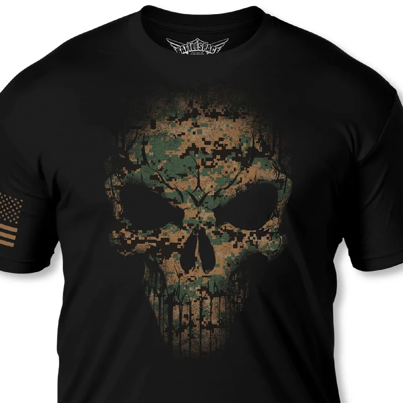 men's vintage graphic tee shirts -Marpat Skull T-shirt