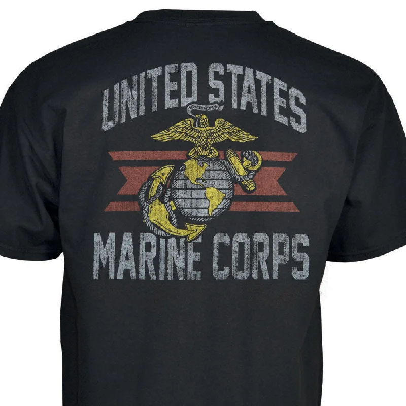 men's athletic fit t-shirts -Marines Vintage Pocket T-Shirt