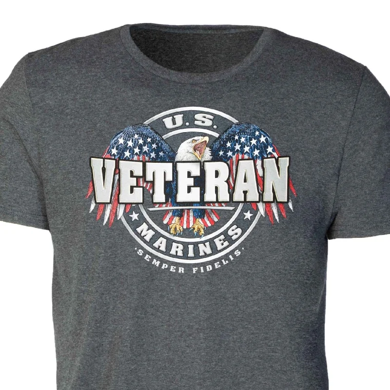 men's comfortable casual t-shirts -USMC  Veteran T-shirt