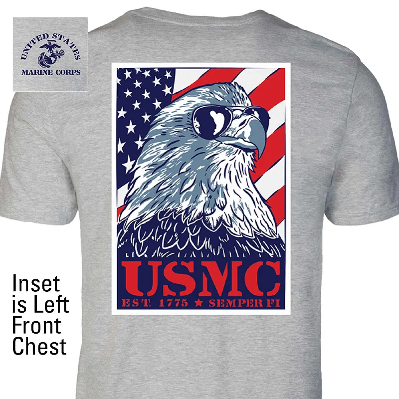 men's personalized t-shirts -Eagle With Shades T-shirt