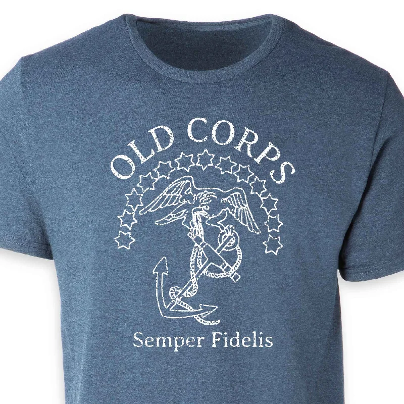 men's logo print t-shirts -Old Corps Heathered T-shirt