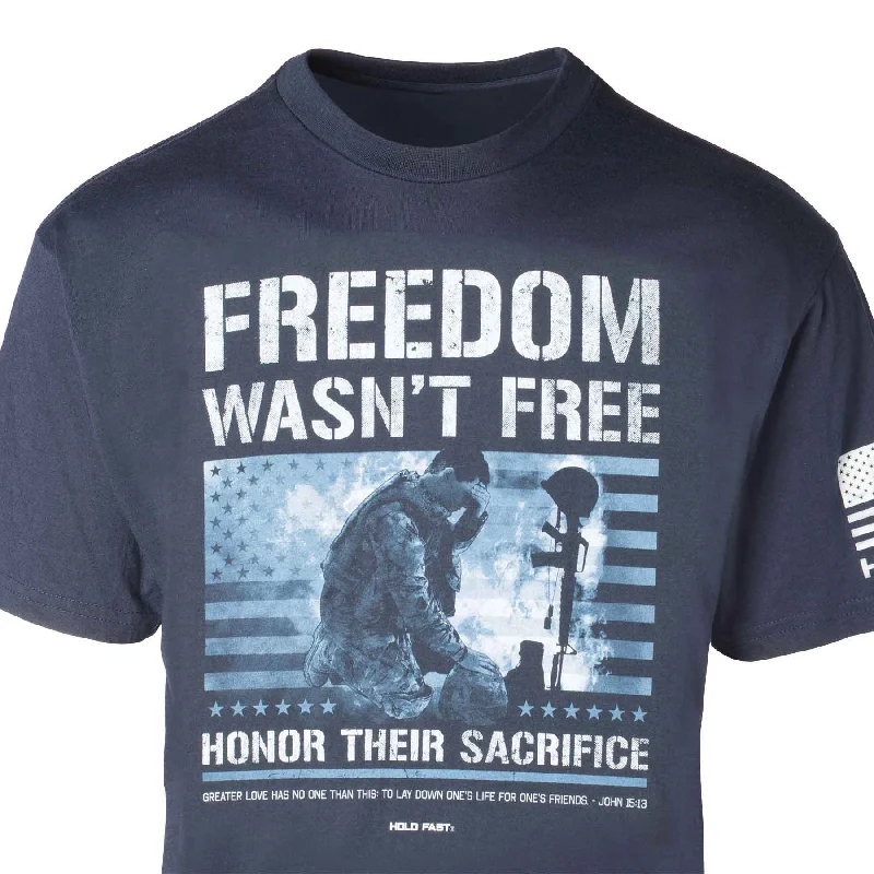 men's personalized t-shirts -Freedom Wasn't Free T-shirt