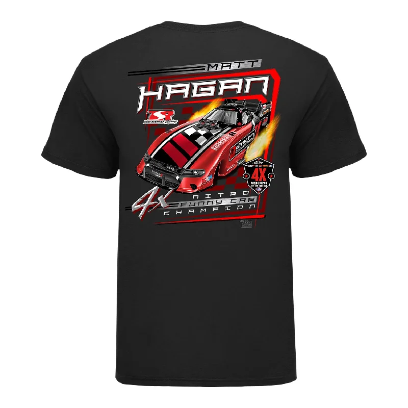 men's graphic logo t-shirts -Matt Hagan 4X Champion T-Shirt