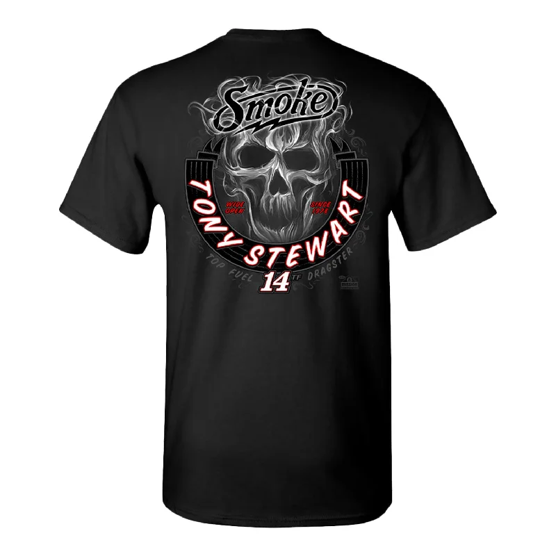 men's t-shirts with cool quotes -Tony Stewart Smoke Skull T-shirt