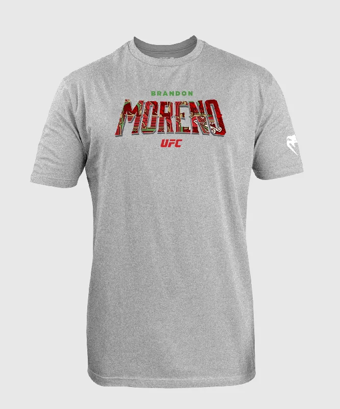 men's casual printed t-shirts -UFC Unrivaled by Venum Brandon Moreno Men’s T-Shirt - Heather Grey