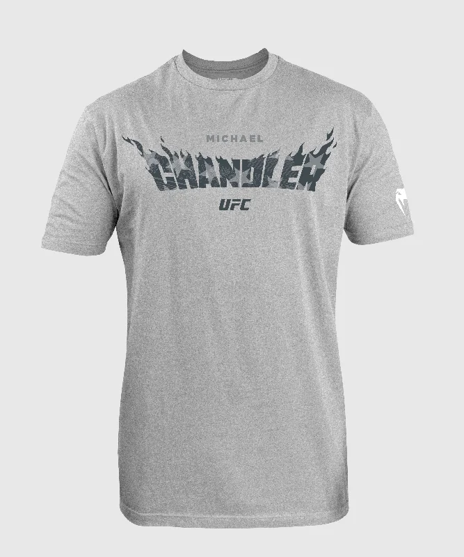 men's fitted crewneck t-shirts -UFC Unrivaled by Venum Michael Chandler Men’s T-Shirt - Heather Grey