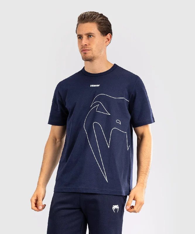 men's stylish t-shirts -Venum Giant Connect T-Shirt - Navy Blue