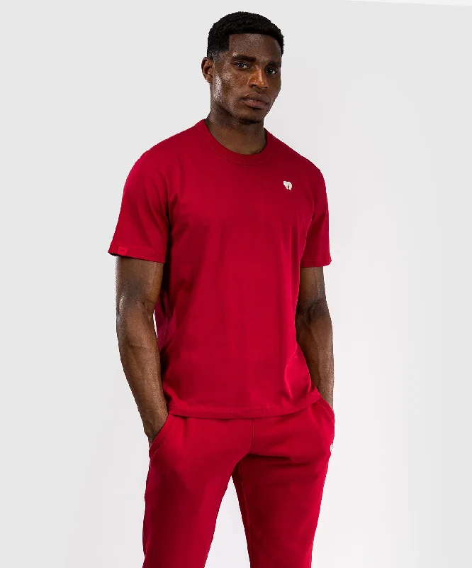 men's athletic style t-shirts -Venum Silent Power T-Shirt - Cherry Red