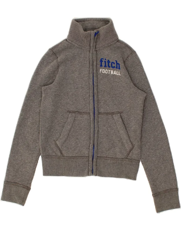 men's insulated rain jackets -ABERCROMBIE & FITCH Boys Tracksuit Top Jacket 10-11 Years Medium Grey