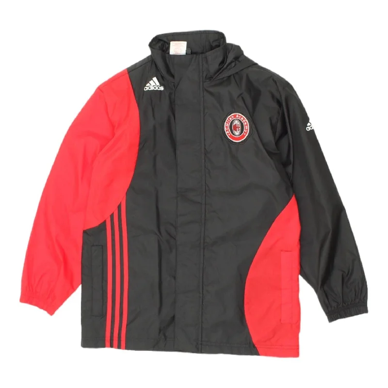 men's faux leather jackets -AC Milan Academy 2008 Adidas Kids Training Jacket | VTG Boys Football Sportswear