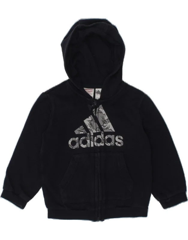 men's stylish cardigans -ADIDAS Baby Boys Graphic Zip Hoodie Sweater 9-12 Months Navy Blue Cotton