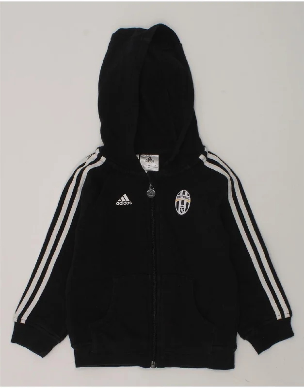 men's casual sweater cardigans -ADIDAS Baby Boys Juventus Graphic Zip Hoodie Sweater 18-24 Months Black