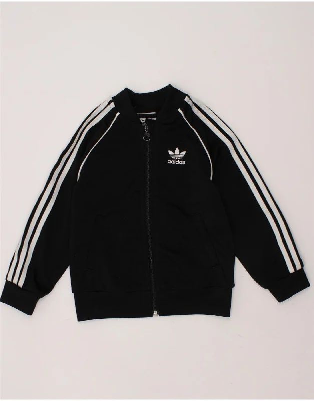 men's packable jackets -ADIDAS Baby Boys Tracksuit Top Jacket 18-24 Months Black Polyester