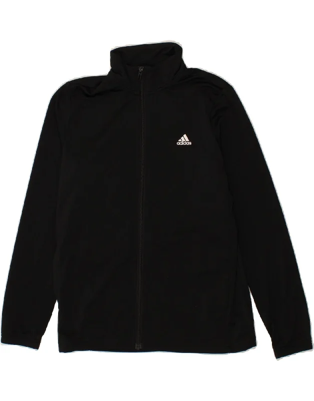 men's trench coats for winter -ADIDAS Boys Aeroready Graphic Tracksuit Top Jacket 13-14 Years Black