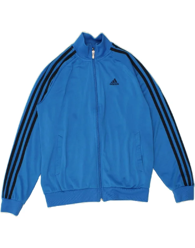 men's tailored jackets -ADIDAS Boys Clima 365 Tracksuit Top Jacket 11-12 Years Blue Polyester