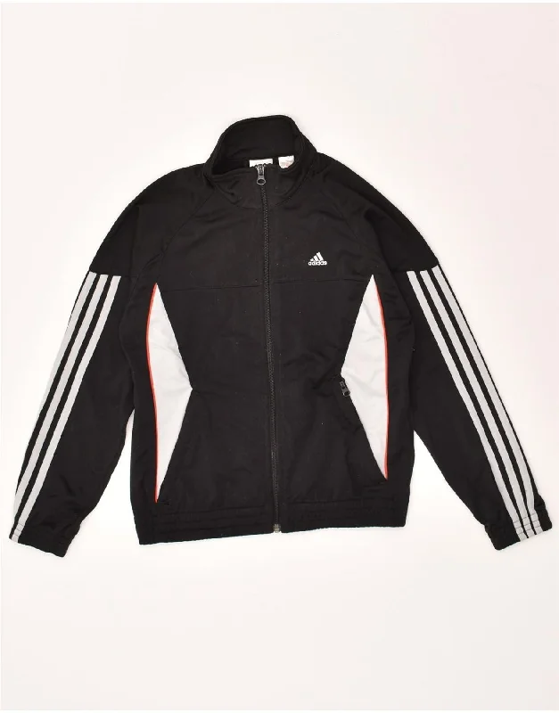 men's functional winter jackets -ADIDAS Boys Graphic Tracksuit Top Jacket 10-11 Years Large Black