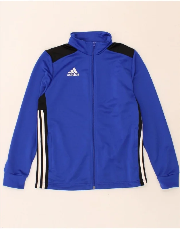 men's reversible jackets -ADIDAS Boys Tracksuit Top Jacket 13-14 Years Blue Colourblock Polyester