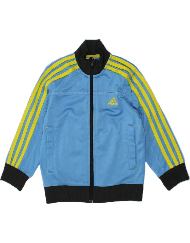 men's zippered jacket styles -ADIDAS Boys Tracksuit Top Jacket 3-4 Years Blue