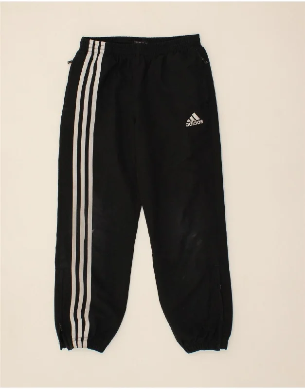 men's stylish puffer jackets -ADIDAS Boys Tracksuit Top Jacket 7-8 Years Small Black Polyester