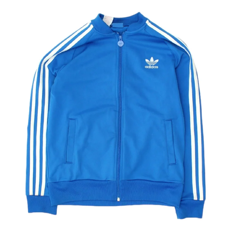 men's sporty jackets -Adidas Originals Boys Blue Soft Shell Track Jacket | Kids Sportswear VTG